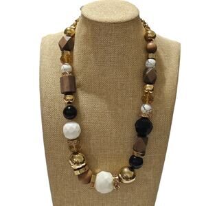 Kate Spade‎ Chunky Beaded Neutral Statement Necklace